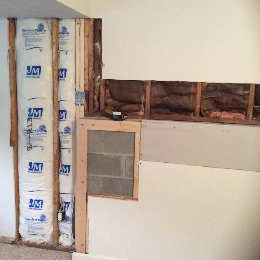 Wall insulation replacement during Contents Cleaning & Restoration in Syracuse